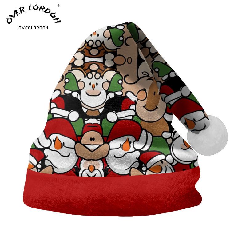 2024 Рождественская шляпа-украшение - Короткий плюш для взрослых и детей