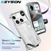 KEYSION Противоударный прозрачный чехол с четырьмя углами для Nothing Phone 3 Мягкий ТПУ+ПК Прозрачная задняя крышка для телефона для Nothing Phone 3