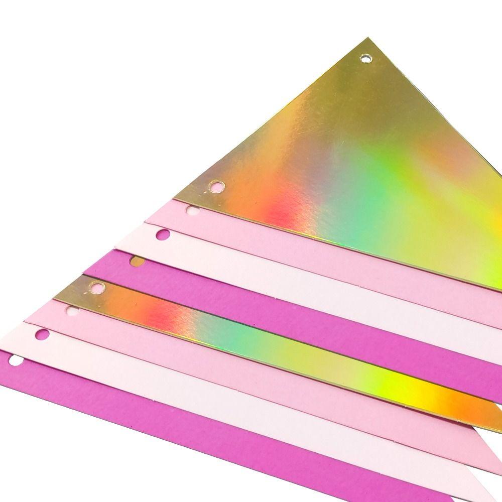 1 Набор Украшение для Свадебной Вечеринки Невесты Золотой и Зеленый Бантинг Новые Треугольные Флажки Декоративный Реквизит