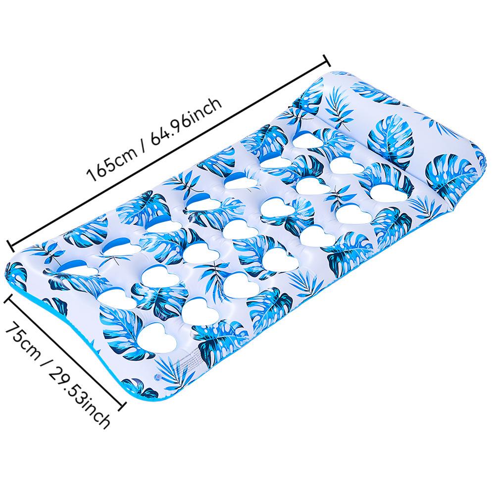 Mesh Backrest Recliner Inflatable Floating Chair with Sequin Design