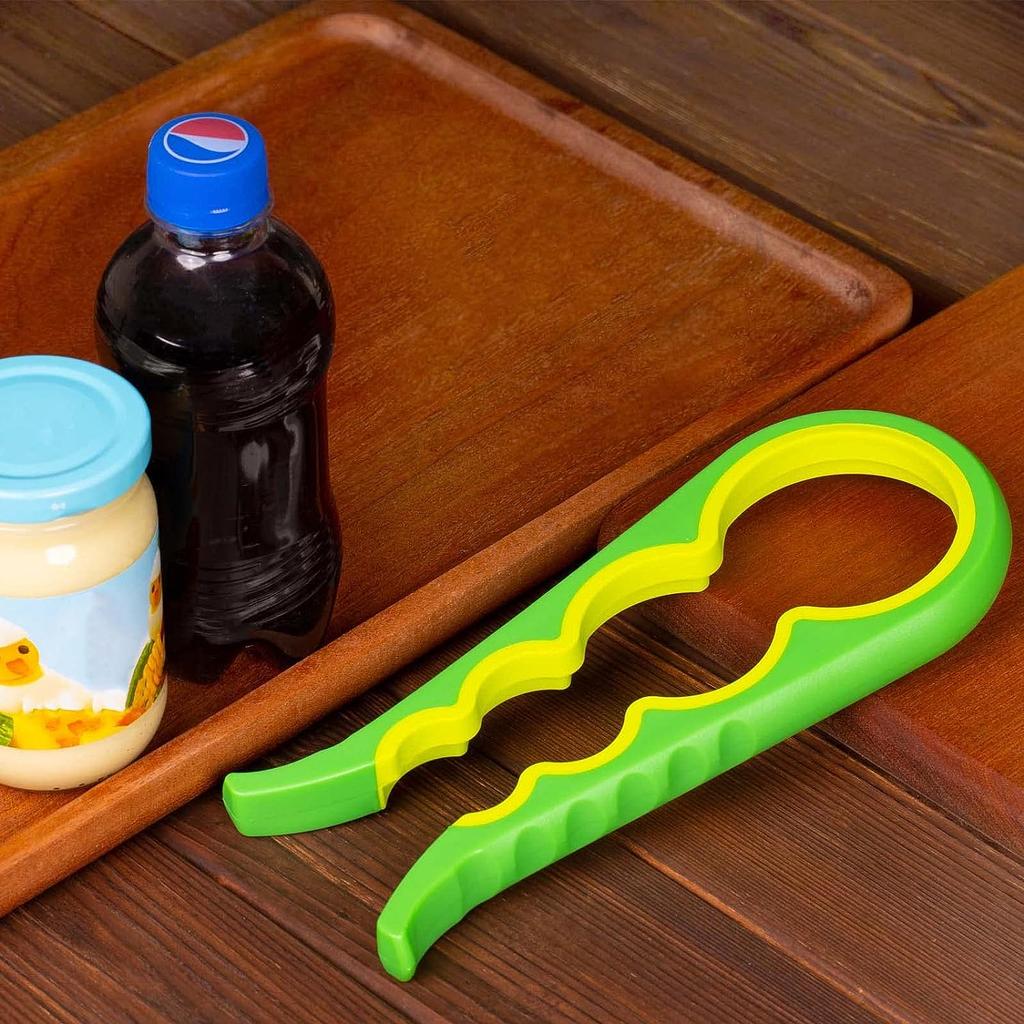 Открывалка для банок Открывалка для бутылок Захват для банок для слабых рук, пожилых людей с артритом, детей, нескользящий инструмент для открывания консервных банок 4 в 1, легко снимает крышки