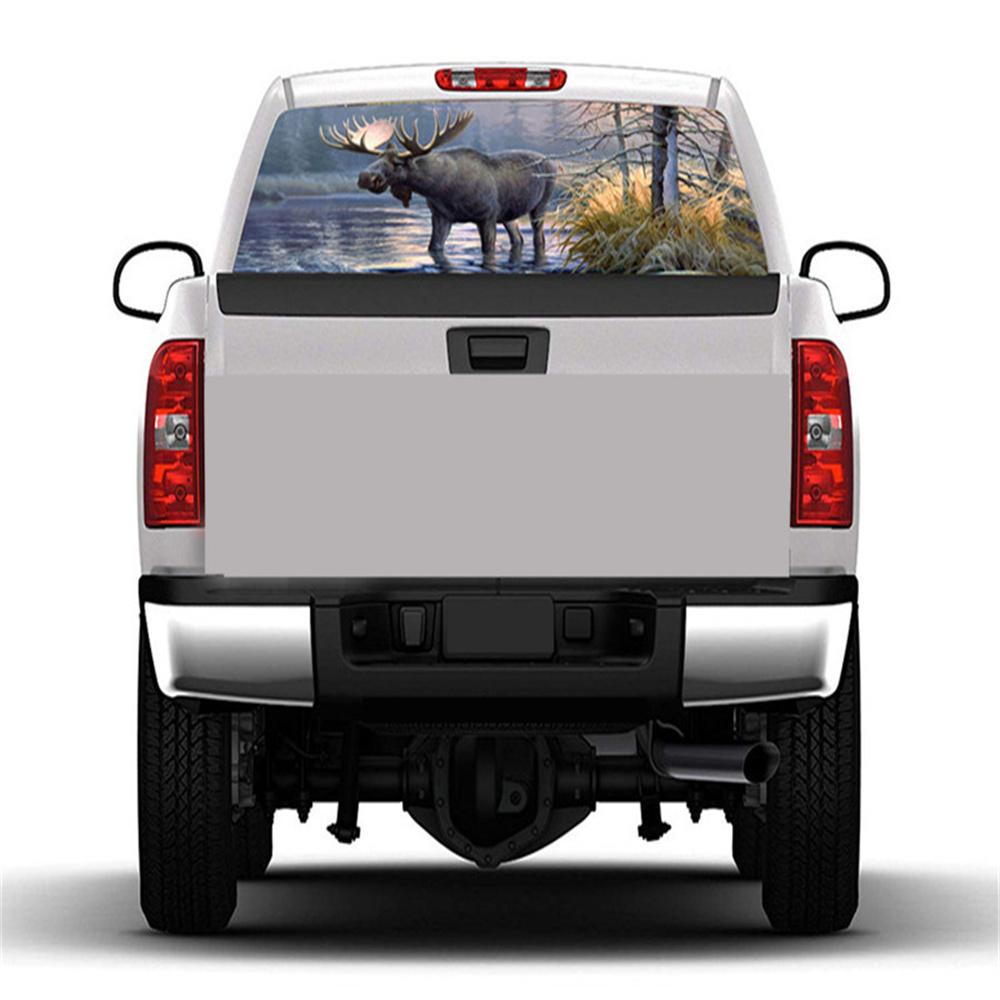 Rear Window Graphic Decal Forest Animals Moose Rear Window Sticker for Truc