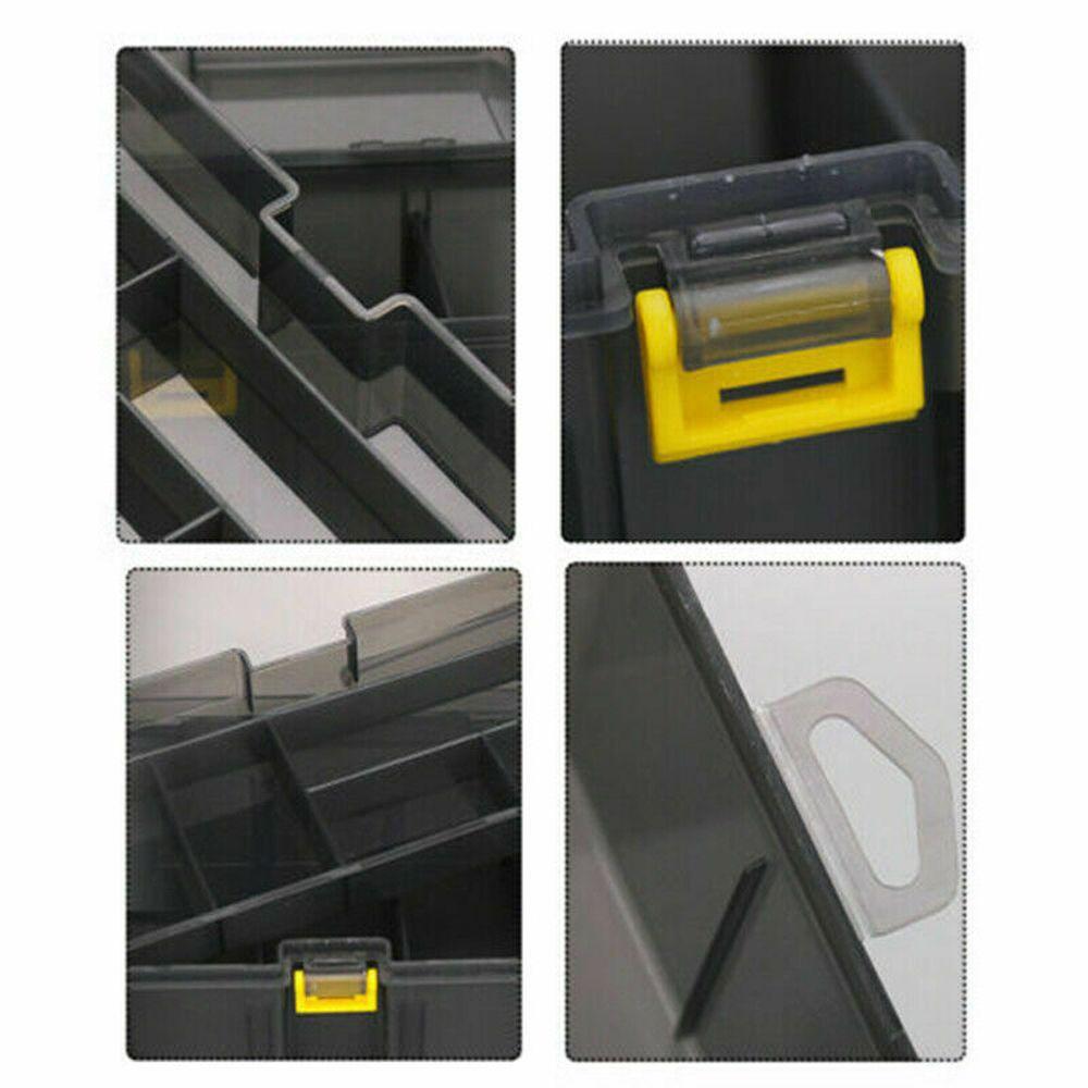 Fashionable Plastic Durable Organizer Double Layers Waterproof Fishing Tackle Box Bait Storage Case