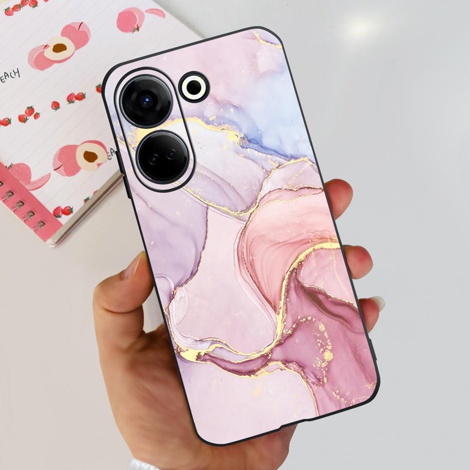 Для Tecno Camon 20 Pro 4G 5G Чехол Милый Кот Мультяшный Сердце Любви Жидкий Силикон Чехол Для Tecno Camon 20 Premier Camon20 4G Funda