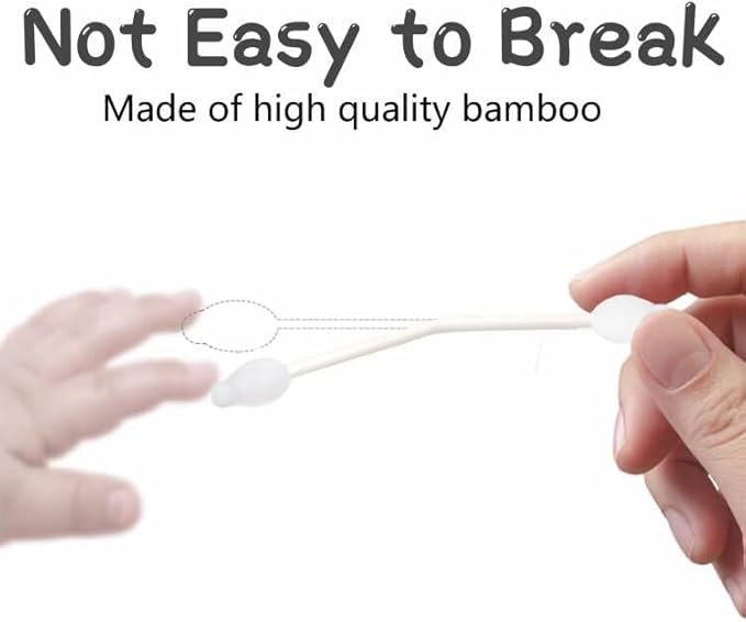 165 large cotton head child safety cotton swabs (suitable for newborns, infants, toddlers, children)