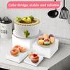 4Pcs Acrylic Cube Display Stand Food Buffet Risers Table Display Shelf for Catering Dessert Collectibles Jewelry Figures Show