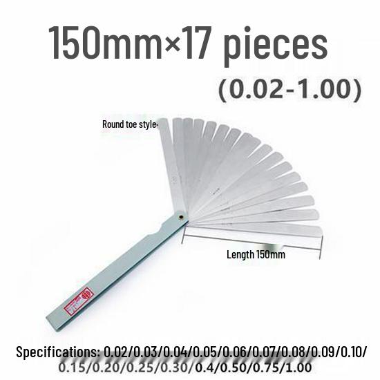 Прецизионный метрический/дюймовый щуп: 0.02-1.0мм Толщиномер Линейка Микрометр