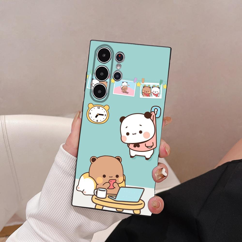 BUBU DUDU Милый Аниме Чехол для Телефона Samsung Galaxy S25 S24 S22 S23 Ultra S21 S20 Plus 5G Матовый Нескользящий Чехол-Полное Покрытие