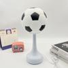 Светодиодная стеклянная настольная лампа в виде футбольного мяча, украшение для спальни мальчика, декор интерьера, окружающий дизайн, ориентированный на орнамент, ночник