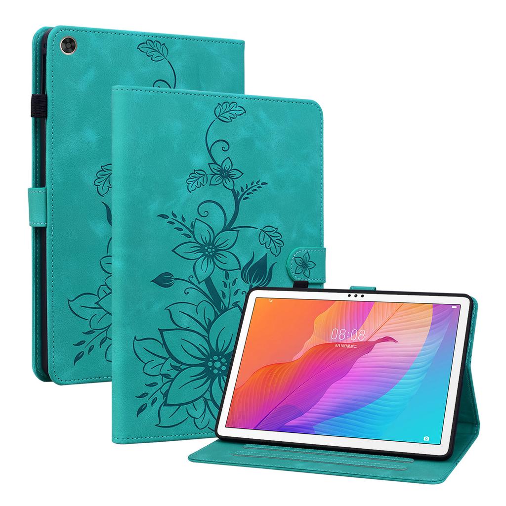 Для Huawei MatePad T 10s(АГС3-Л09 (Wi-Fi/LTE), АГС3-В09 (только Wi-Fi)). Чехол для планшета из искусственной кожи с изысканным цветочным тиснением