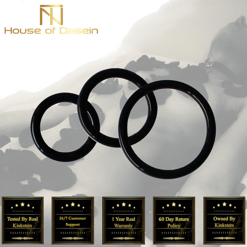 Stretchy Black Set Ejaculation Delay  Rings