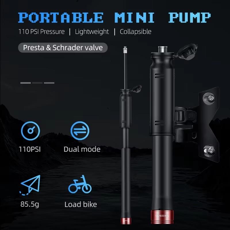 Bicycle Pump Portable Mini Bicycle Pump Cycling Hand Air Pump Ball Tire Inflator Schrader Presta Valve MTB Road Bike Accessories