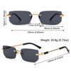 UV400 Frameless Sun Glasses Y2K Shades Vintage Eyewear  for Women & Men