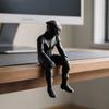 Baizihuahu 3D-печатная фигурка мотоциклиста, статуэтка сидящего мотоциклиста, статуэтка байкера, декор для дома, офиса, рабочего стола и для энтузиастов