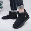Hot Sale Fashion Brown Men's Winter Boots Unisex Warm Plush Snow Boots Man Flat Slip-on Ankle Boots Size 36-47 Botas Para Hombre