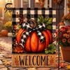 Decorative Pieces for Front Wall Stacked Pumpkin Garden Flag, Burlap Look Fall Outdoor Decor, Gift Ideas Festivals Double Sided Holiday Yard