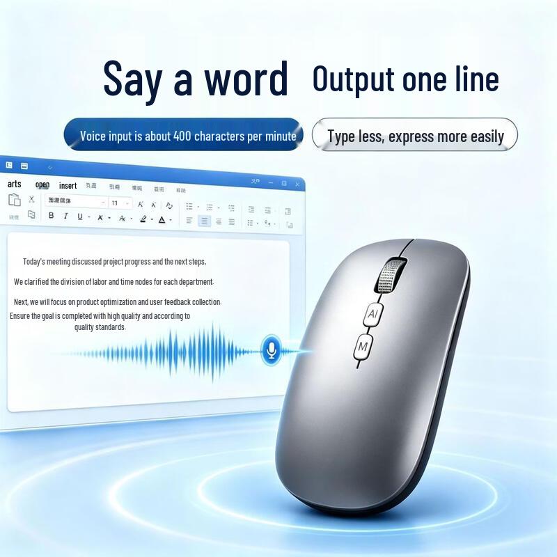 OLOEY Wireless Tri-Mode Voice-Input Office Mouse