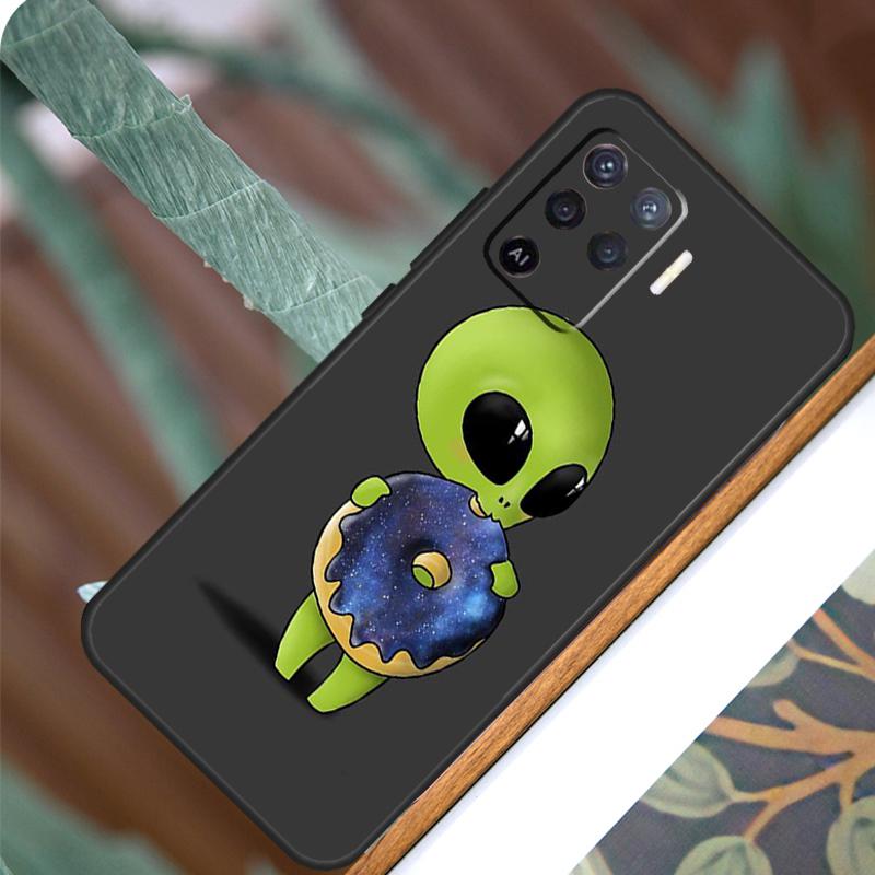 Смешной Инопланетянин Для OPPO A53S A57S A54S A38 A78 A58 A79 A15 A17 A77 A16 A76 A96 A52 A72 A5 A9 A94 A74 Чехол
