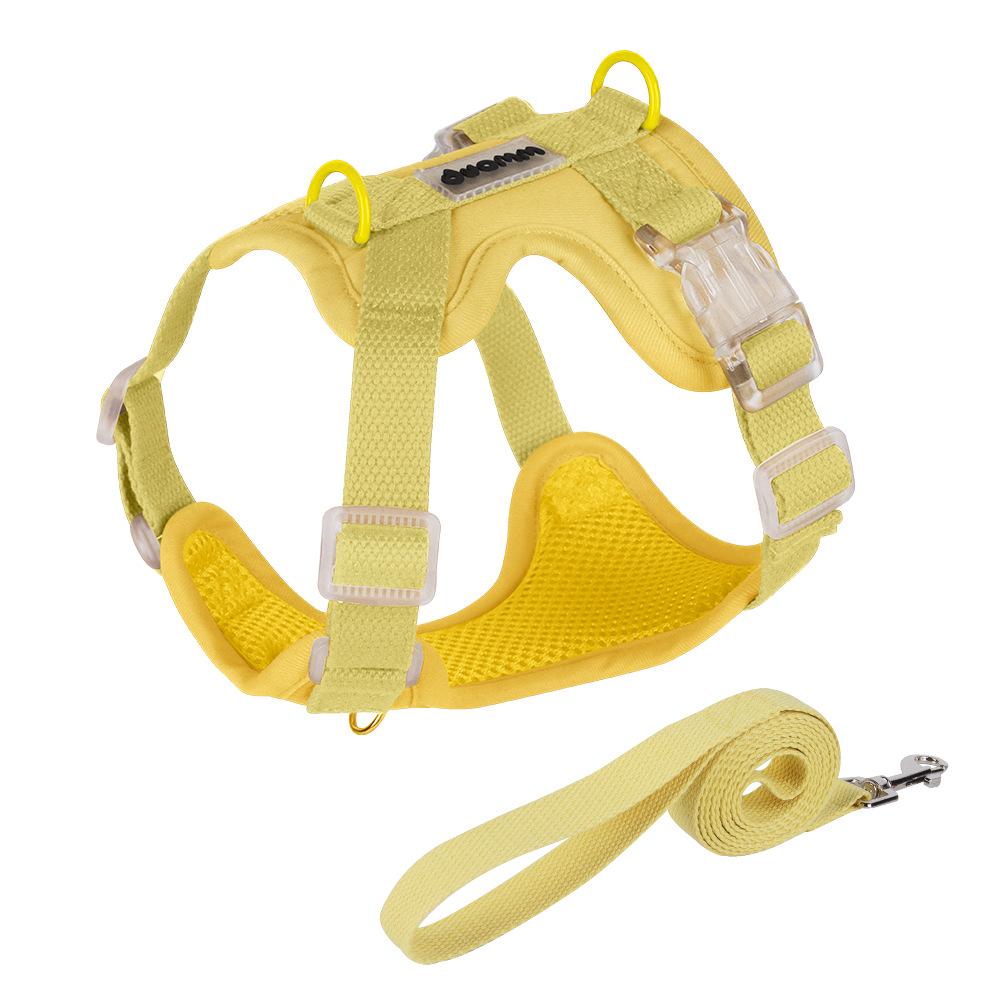 Поводок для собак для маленьких собак, плюшевый бишон, жилет, дышащий нагрудный ремень, предотвращающий вырывание поводка для прогулок с собакой на открытом воздухе