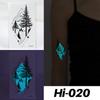 Little Sexy Cute Tattoo for Women Glowing Dark Taty Waterproof Fake Tatoo Luminous Tattoo Stickers Body Art Cartoon Tattoo