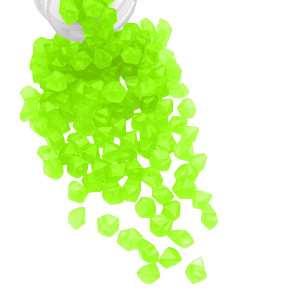 Упаковка из 100 цветных светящихся камней, ромбы, светящиеся камни, уличный декор, тротуар, сад, аквариум, бассейн