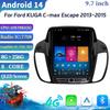 9,7-дюймовый Android 14 Мультимедиа Для Ford KUGA C-max Escape 2013-2015 Авторадио Радио QLED Плеер Навигация Carplay Экран GPS