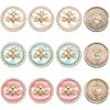 GORGECRAFT 12Pcs Metal Rhinestone Button 3 Colors 3D Bee Round Button 18mm Gold Buttons with Bees & Rhinestone & Resin for Blazer Suits Sport Coat