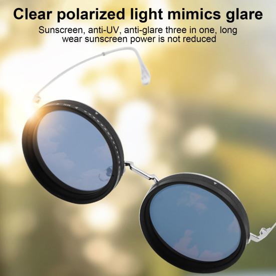 Круглые поляризованные очки с линзами из нейтрального фильтра, 1-9 передач, регулируемые солнцезащитные очки с защитой от ультрафиолета, для мужчин, для пляжа, рыбалки, вождения, езды на велосипеде, очки для очков
