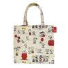 Мини-сумка-тоут Snoopy с ламинированной передней частью IP Square Lami Peanuts Ivory Peanuts [Routeto] (860002 Банда)