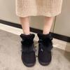 Модные женские ботильоны для снега Мода 2024 Плоские ботильоны таби Обувь для женщины По акции Удобные и элегантные Утепленные Y2k 39 Плюшевые