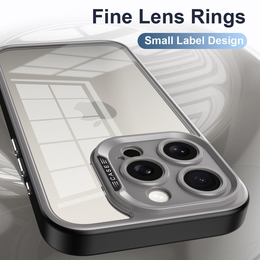 Luxury Hybrid Shockproof Armor Camera Protection Case For iPhone 15 Plus 14 13 12 Pro Max Transparent Hard Acrylic Back Cover