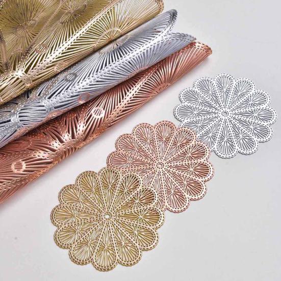 PVC Placemat Heat Insulation Table Mat Cup Pads Non-Slip Coaster for Dining Table Protects Table from Burns Stains Home Kitchen Bar Decor