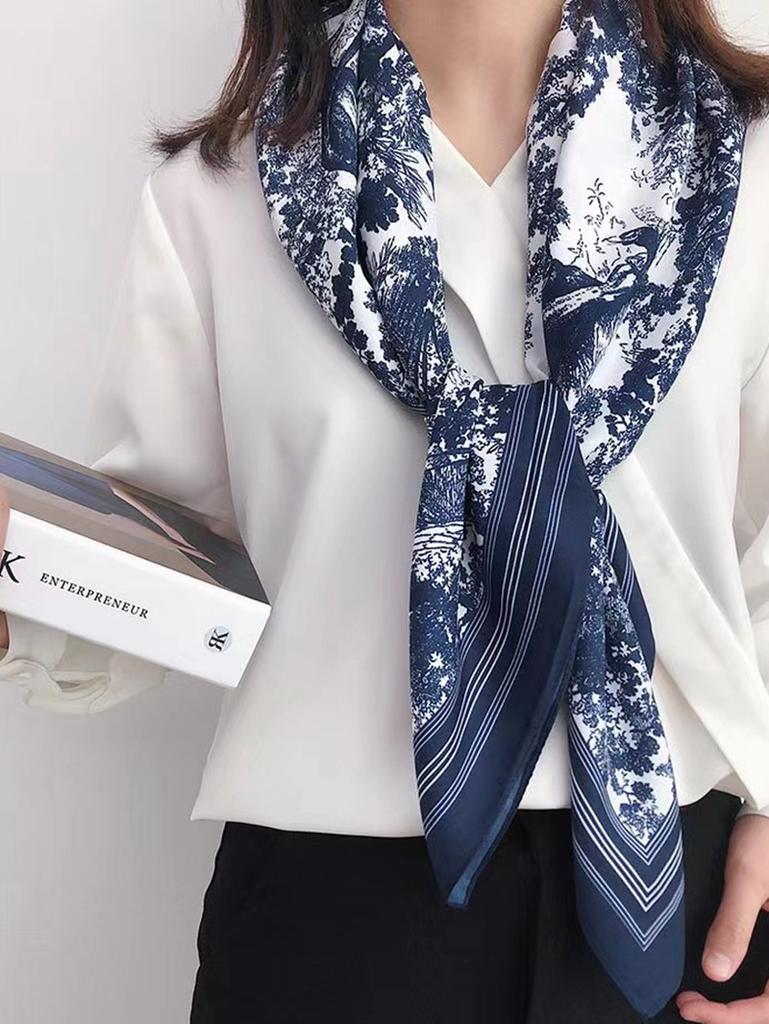 Фэнтезийные джунгли, шелковый креп-сатин квадратный шарф женский весенне-осенний универсальный шарф из тутового шелка производитель