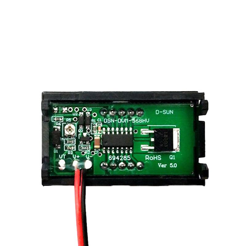 Цифровой вольтметр DC5V-120V Цифровой вольтметр Панельный измеритель напряжения Красный/Синий/Зеленый Для электромобиля Мотоцикла Автомобиля