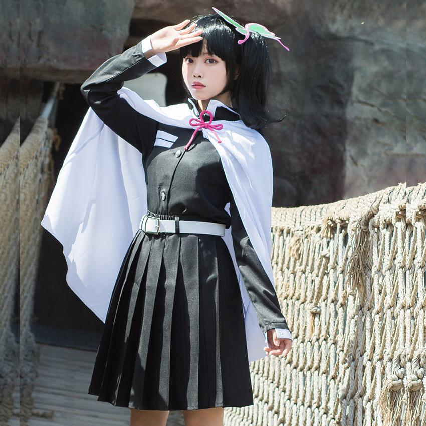 Цуюри Канао Косплей коричневый парик Костюм Кимоно Женщина Девушка Аниме Убийца Демонов Кимэцу Но Яиба Униформа Новогоднее Кимоно Хаори Одежда Дети для девочек