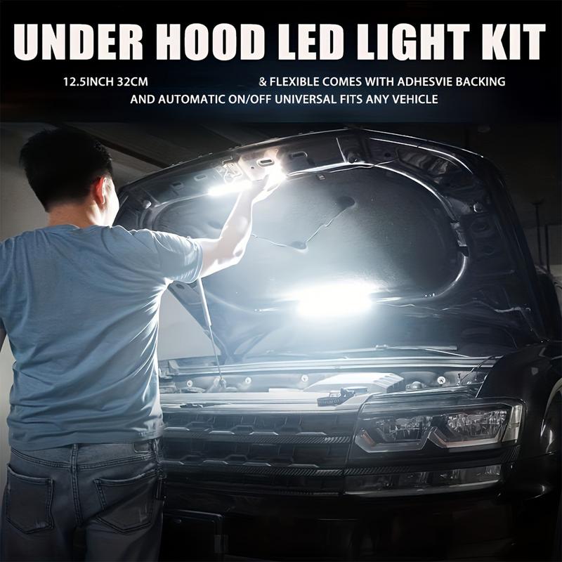 Under Hood Led Light Strip 12V Under Hood LED Work Light Versatile Job Site Security Lighting Diagnostic Tools Replacement