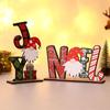 Christmas Decorations Wooden Color Letter Assembly DIY Decoration Tabletop Faceless Old Man Table