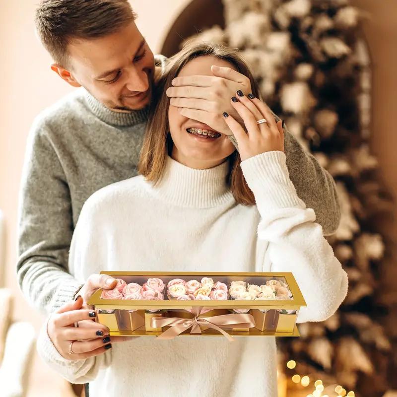 1 шт. не включает цветы Подарки на день рождения матери Цветочная подарочная коробка Принадлежности ко Дню матери 44,5x15,5x9,7 см