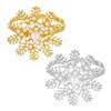 1/2/6 шт. Золотые металлические кольца для салфеток Декор из искусственного жемчуга Дизайн снежинки Зимняя тематика Салфетка