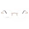 Rimless Oval Brown Smartbuy Collection Hawkins St 9099 C210 Fashion Unisex Eyeglasses