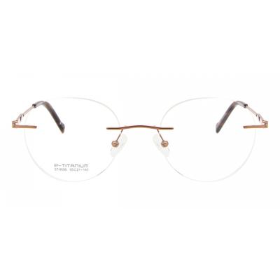 Овальные коричневые очки Smartbuy без оправы Hawkins St 9099 C210 Fashion Unisex Eyeglasses