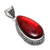 Подвеска из натурального красного лабрадорита из стерлингового серебра 925 пробы 2,40 дюйма O3W31