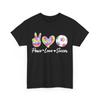 Peace Love Soccer T-Shirt, Soccer Lovers Sports Fans Women Men Tie Dye Shirt