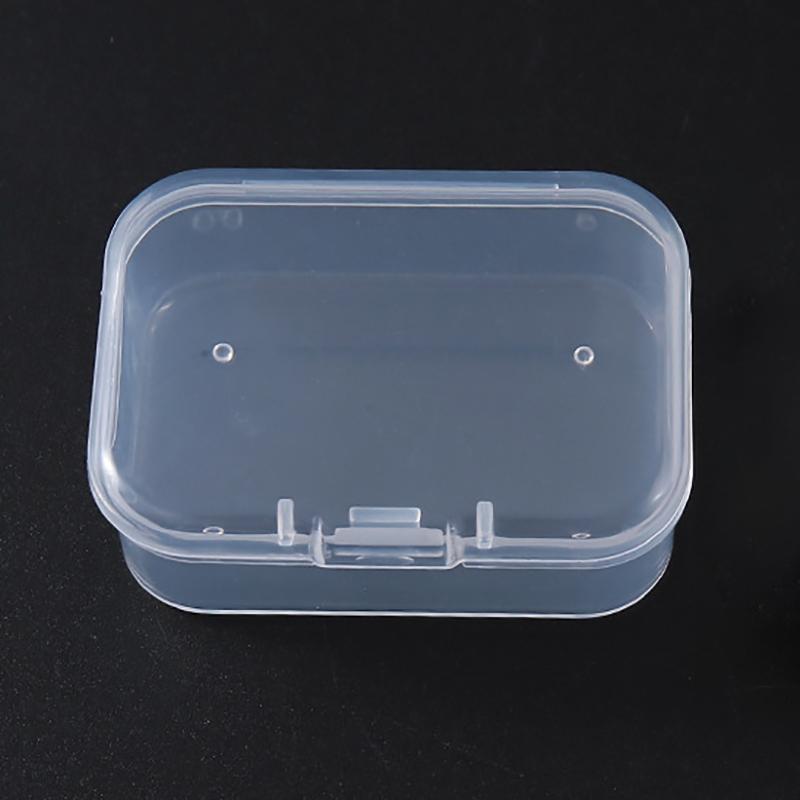 2 шт., прозрачная коробка для хранения, квадратный чехол для мелких предметов, упаковочные коробки, контейнер для ювелирных изделий, бусин, органайзер для разной мелочи, рыболовные инструменты