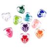 Acrylic Charms Heart Transparent Loose Beads Creative Drop Oil Fashion Double-sided DIY Jewelry Accessories 10Pcs For Bracelet Earring Making Beads