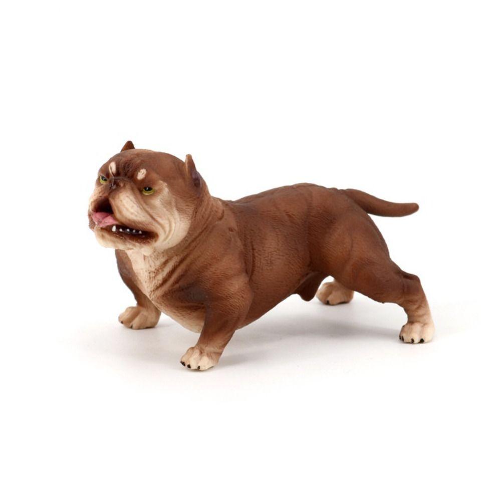 Ornaments Simulation Bulldog Animal Model Pitbull Figurine Bulldog Model  Home Decoration