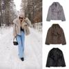 Autumn and Winter Imitation Fur Jacket Mink Hair Large Lapel Women's Top Large Size Fluff Loose Short