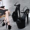 Мода 20 см Европейская Осень Внешняя Торговля Ночной Клуб Секс Женская Обувь Водонепроницаемая Платформа Римские Босоножки с Рыбьим Носком Леди Супер Высокий Каблук