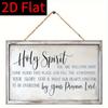 1pc 2D Flat Wooden Sign 20*10cm Rustic Wooden "Holy Spirit" Wall Plaque with Inspirational Quote, Home Decor, Wall Hanging, Farmhouse Style, Includes