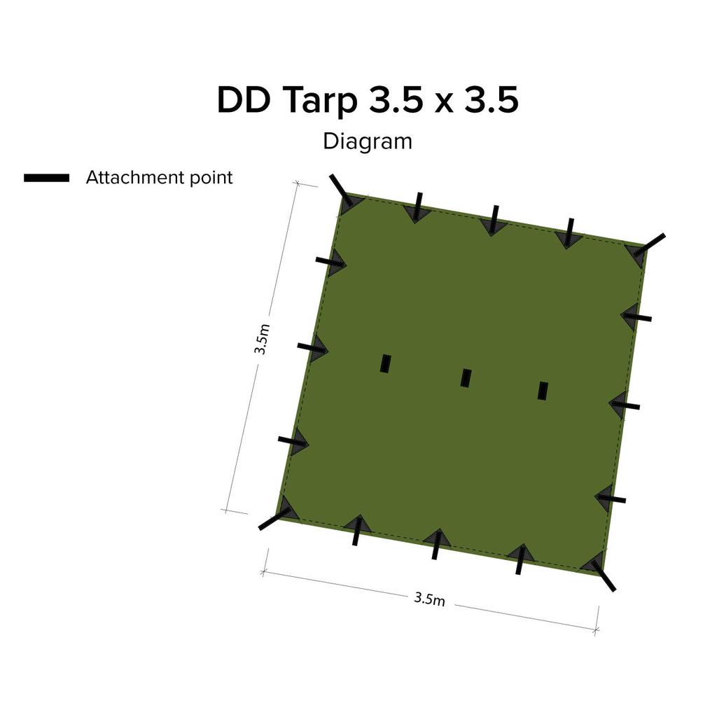 DD Hammocks DD Tarp x Genuine Japanese Product 3.5 3.5 (Olive Green)